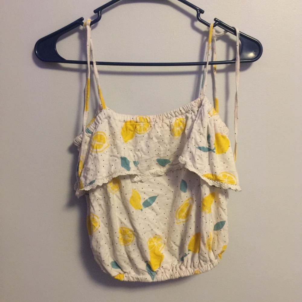 Adjustable Cropped Lemon Tank